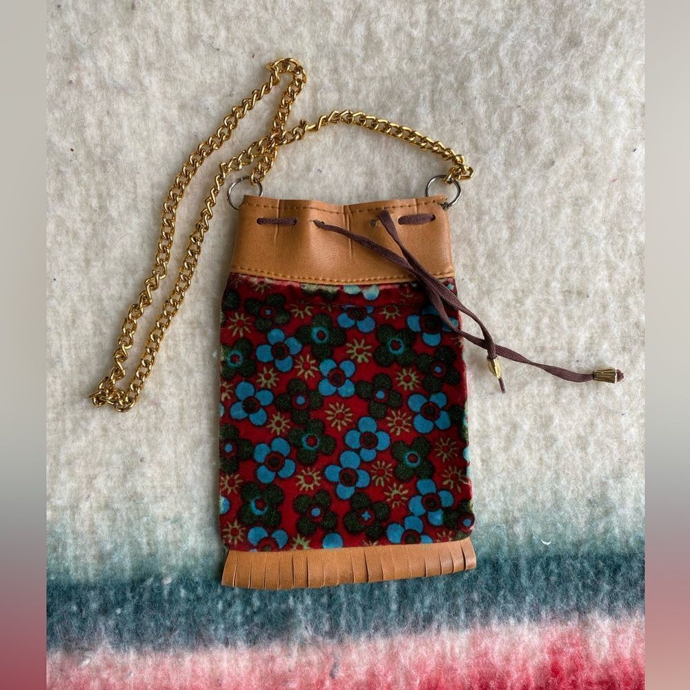 1970s Crossbody Floral Fabric Bag made in Barcelona, Spain
